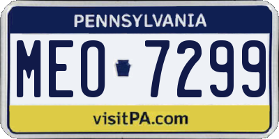 PA license plate MEO7299