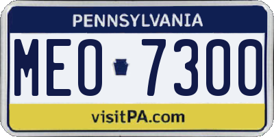 PA license plate MEO7300