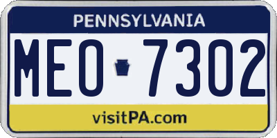 PA license plate MEO7302