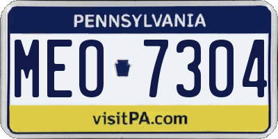 PA license plate MEO7304