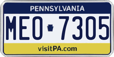 PA license plate MEO7305