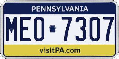 PA license plate MEO7307