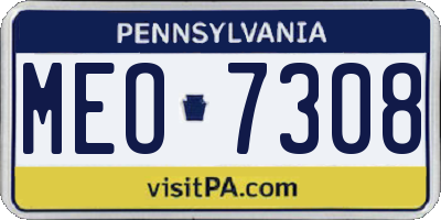 PA license plate MEO7308