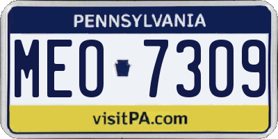 PA license plate MEO7309