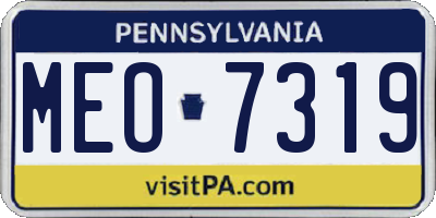 PA license plate MEO7319