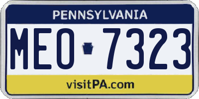PA license plate MEO7323