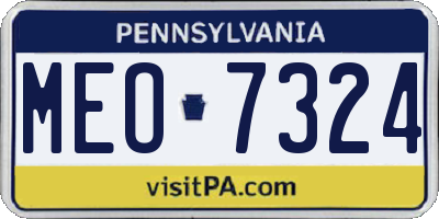 PA license plate MEO7324