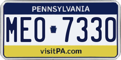PA license plate MEO7330