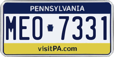 PA license plate MEO7331