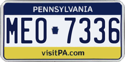 PA license plate MEO7336