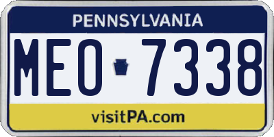 PA license plate MEO7338