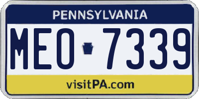 PA license plate MEO7339