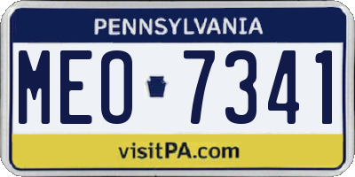 PA license plate MEO7341