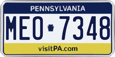 PA license plate MEO7348