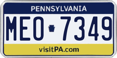 PA license plate MEO7349