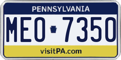 PA license plate MEO7350