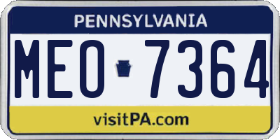 PA license plate MEO7364