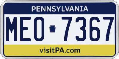 PA license plate MEO7367