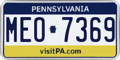 PA license plate MEO7369