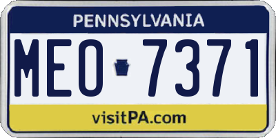 PA license plate MEO7371