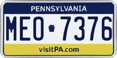 PA license plate MEO7376