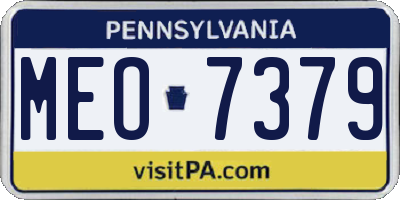 PA license plate MEO7379