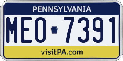 PA license plate MEO7391