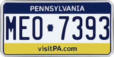 PA license plate MEO7393