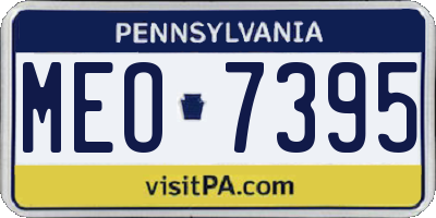 PA license plate MEO7395