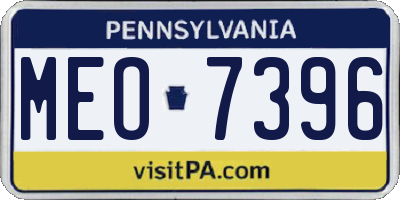 PA license plate MEO7396