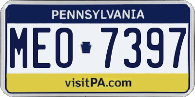 PA license plate MEO7397