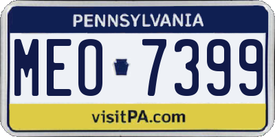 PA license plate MEO7399
