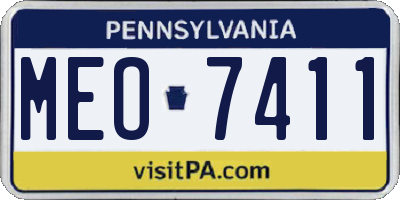 PA license plate MEO7411