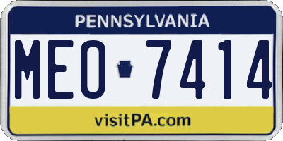 PA license plate MEO7414