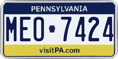 PA license plate MEO7424