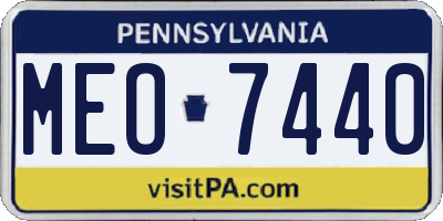 PA license plate MEO7440