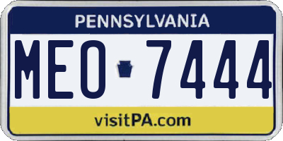 PA license plate MEO7444