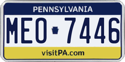 PA license plate MEO7446