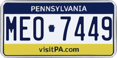 PA license plate MEO7449