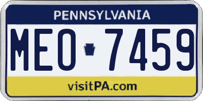 PA license plate MEO7459
