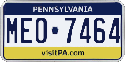 PA license plate MEO7464