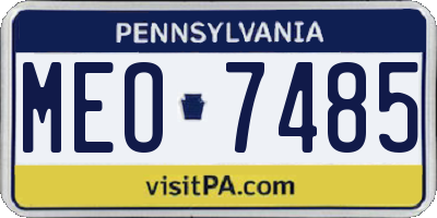 PA license plate MEO7485