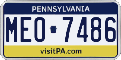 PA license plate MEO7486