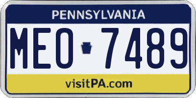 PA license plate MEO7489