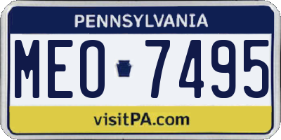 PA license plate MEO7495