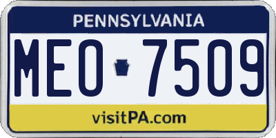 PA license plate MEO7509
