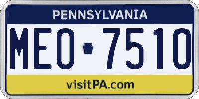 PA license plate MEO7510