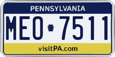 PA license plate MEO7511
