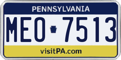 PA license plate MEO7513