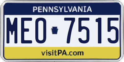 PA license plate MEO7515